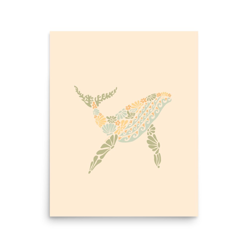 Floral Humpback Whale