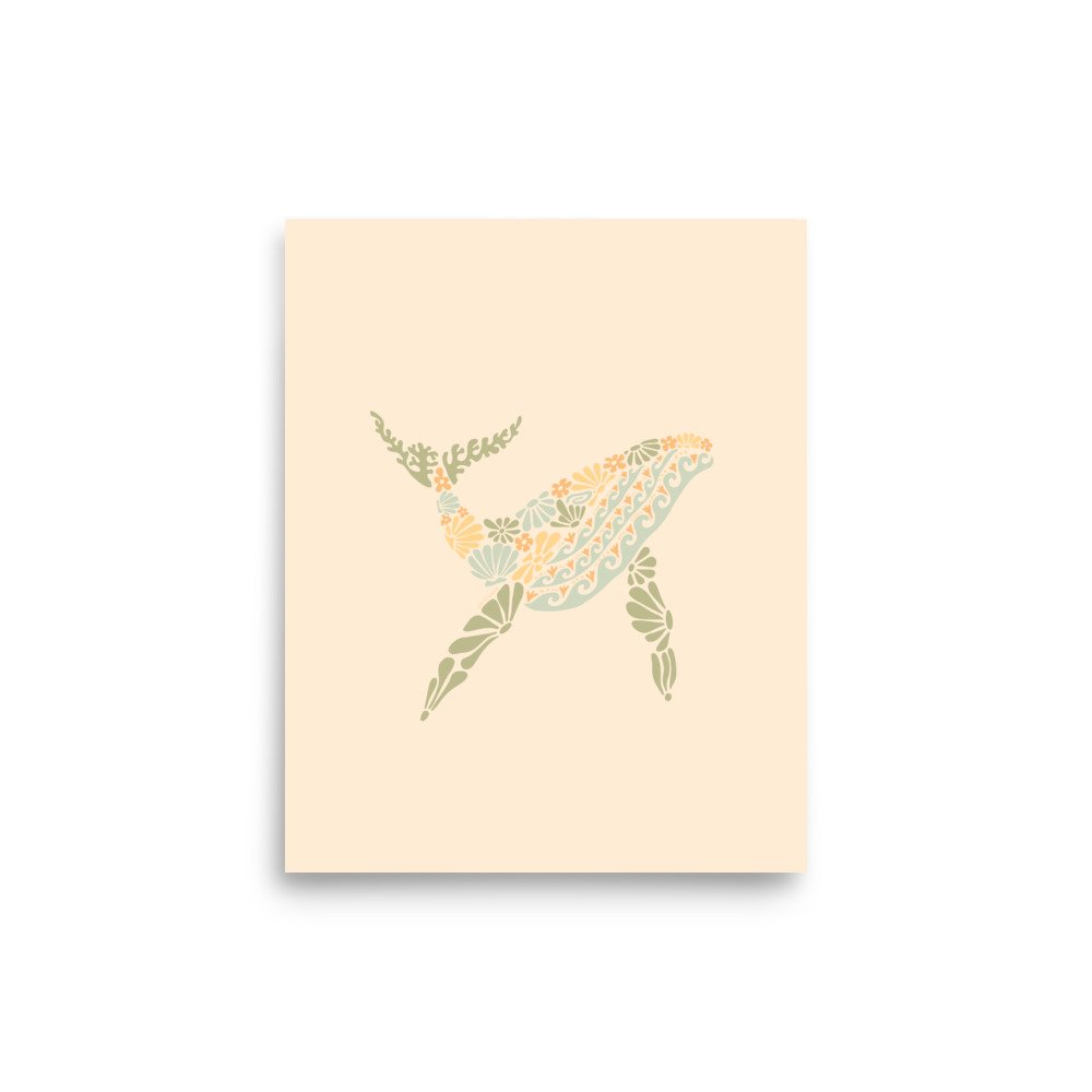 Floral Humpback Whale